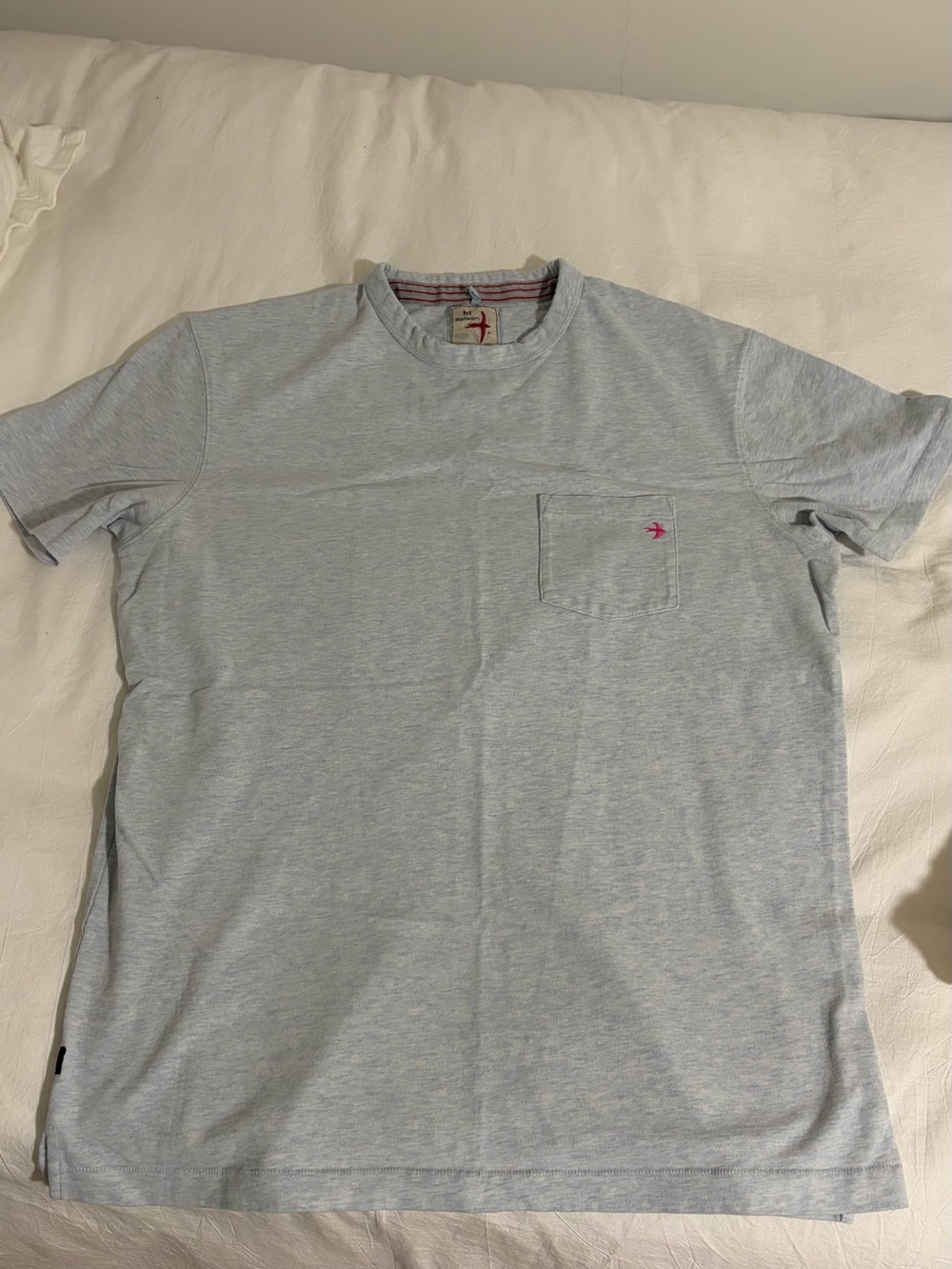 Light Heather Blue/Gray Short-Sleeve Pocket Tee
